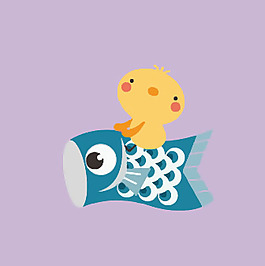 印花矢量图 可爱卡通 民俗风 动物 小黄鸭 免费素材