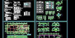 坡屋顶一层食堂施工设计图