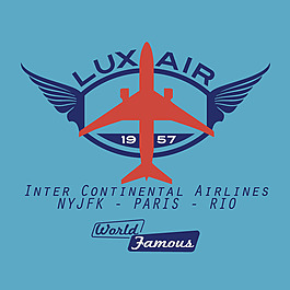 印花矢量图 生活元素 飞机 文字 英文 免费素材