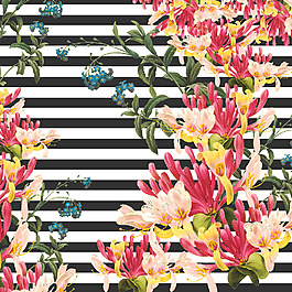位图 psd 植物 花朵 几何 免费素材