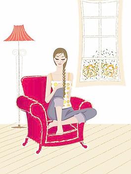 甜美新女性矢量图05