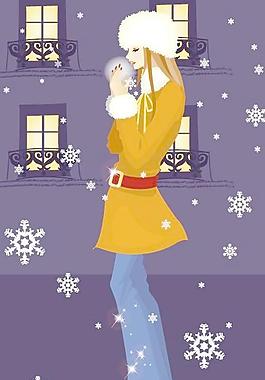 甜美新女性矢量图04