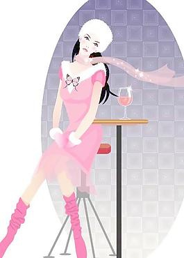 甜美新女性矢量图02