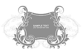 花卉矢量葡萄酒标签