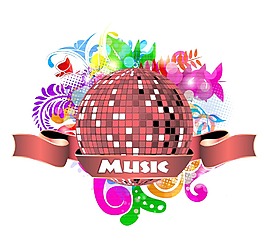 五颜六色的花卉矢量discoball