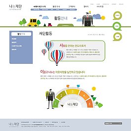 卡通转盘网页psd模板