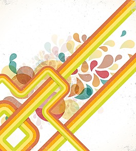 怀旧背景矢量画插图