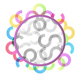 摘要彩色帧矢量插图