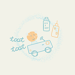 印花矢量图 卡通 卡通动物 熊 卡通静物 免费素材