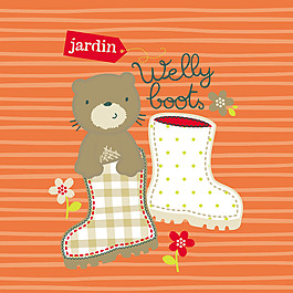 印花矢量图 卡通 卡通动物 熊 卡通静物 免费素材