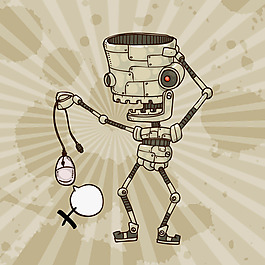 印花矢量图 卡通 卡通人物 怪物 木乃伊 免费素材