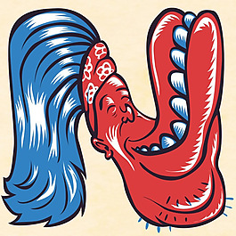 位图 文字 英文 英文字母 人物 免费素材