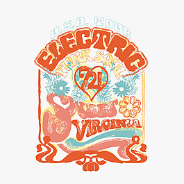 印花矢量图 文字 英文 数字 植物 免费素材