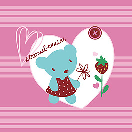 印花矢量图 卡通 卡通动物 熊 卡通静物 免费素材