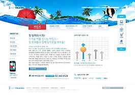 夏日度假网页psd模板