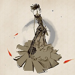 印花矢量图 人物 女人 服装手绘人物专题 pop原创 免费素材