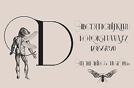 位图 文字 英文 英文字母 人物 免费素材