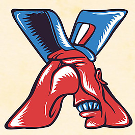 位图 文字 英文 英文字母 人物 免费素材