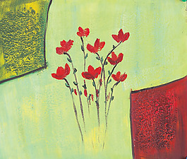 位图 植物图案 写意花卉 花朵 油画 免费素材