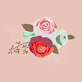 印花矢量图 植物 花 花朵 印烫结合 免费素材
