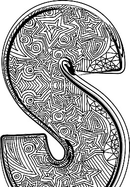 衬线字体的矢量插图