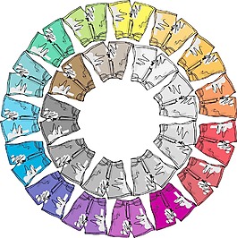 男性内裤矢量插画草图