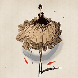 印花矢量图 人物 女人 服装手绘人物专题 pop原创 免费素材