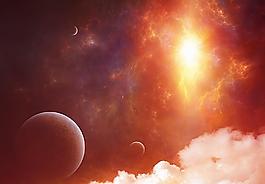 梦幻星球星空背景图片