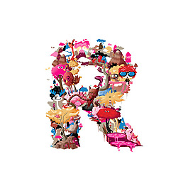 位图 纯文字 英文 英文字母 人物 免费素材