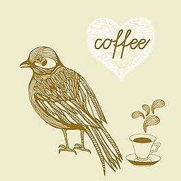 印花矢量图 生活元素 花盆 动物 鸟 免费素材