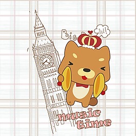 印花矢量图 卡通 卡通动物 熊 卡通静物 免费素材