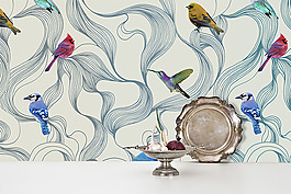 位图 动物图案 小鸟 鸟类 抽象 免费素材