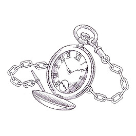 绣花 生活元素 怀表 古董 免费素材