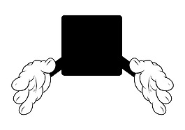 握手卡通矢量的旗帜