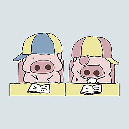 印花矢量图 可爱卡通 卡通动物 麦兜 猪 免费素材