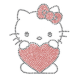 烫钻 动物 猫 hello kitty 免费素材