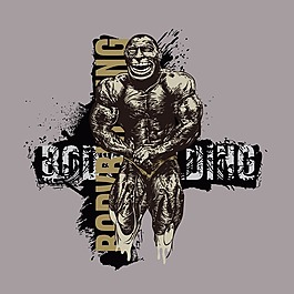 印花矢量图 人物 类人猿 文字 英文 免费素材