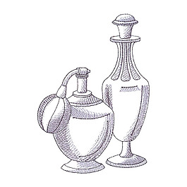 绣花 生活元素 瓶子 免费素材