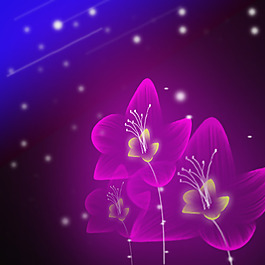 位图 PSD 写意花卉 花朵 免费素材