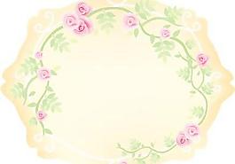 情人节花纹边框矢量图16