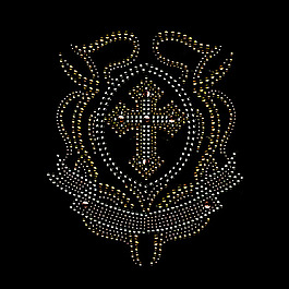 烫钻 徽章标记 缎带 十字架 宗教 免费素材