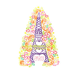 绣花 植物 花朵 建筑 铁塔 免费素材