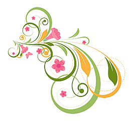 装饰的五彩缤纷的花卉背景矢量