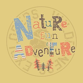 印花矢量图 T恤图案 图文结合 可爱卡通 印章效果 免费素材