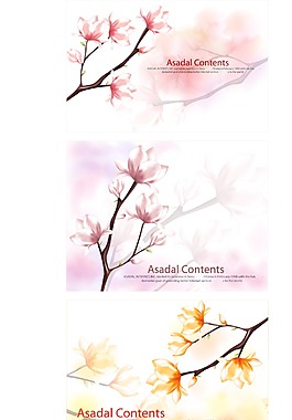 唯美的水墨桃花