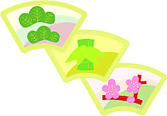 农历新年春节扇面矢量图36