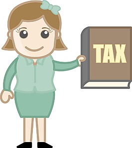 交税 知道商业漫画矢量