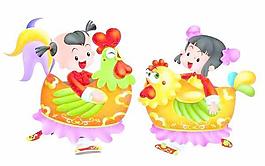 春节素材童男童女PSD源文件009