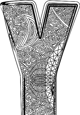 衬线字体的矢量插图