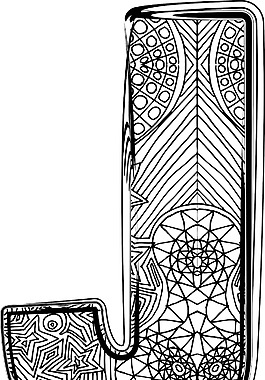 衬线字体的矢量插图